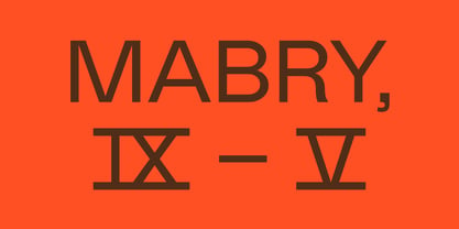 Mabry Font Poster 1